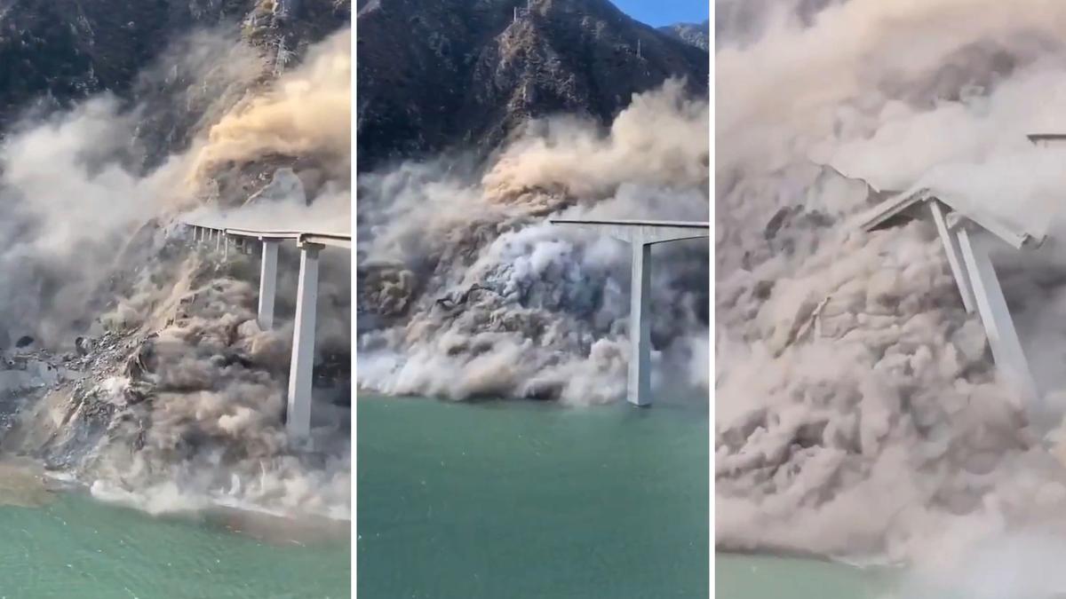 WATCH: Chinese bridge collapses months after opening